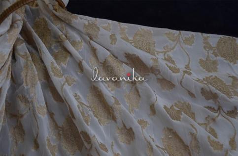 Banarasi Jacquard Butta on Dyeable Georgette Fabric Dno514RFD